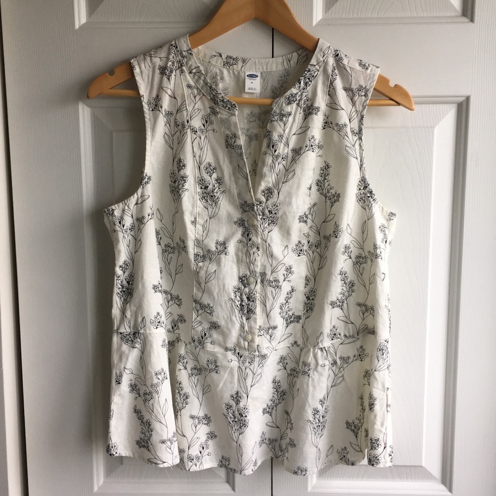 Peplum sleeveless top